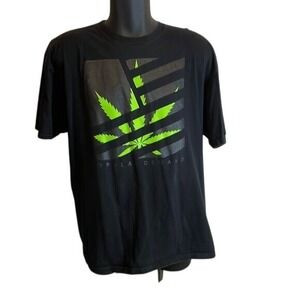 Popular‎ Demand T Shirt Black Graphic Print Leaf Short Sleeve